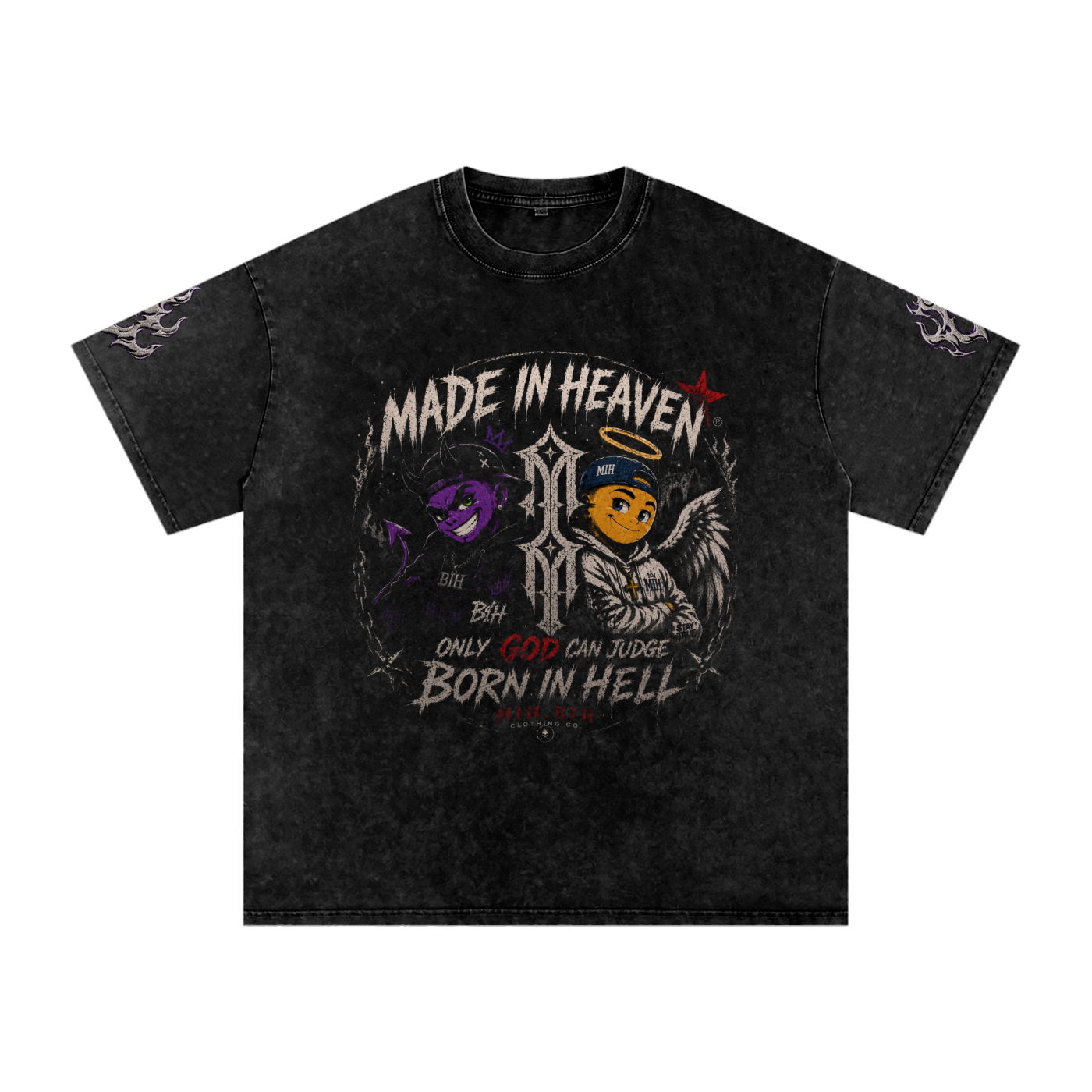 Snow Washed Oversized Cotton MIH.BIH T-Shirt