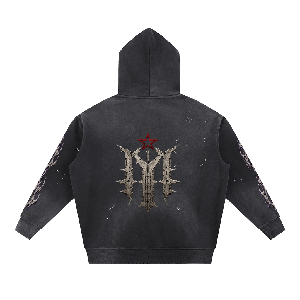 Vintage Washed Frayed Fleece MIH.BIH Hoodie