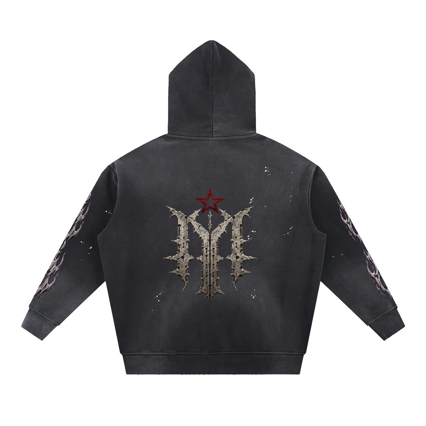 Vintage Washed Frayed Fleece MIH.BIH Hoodie