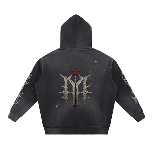 Vintage Washed Frayed Fleece MIH.BIH Hoodie